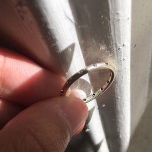 Faux diamond ingrained size 7 ring